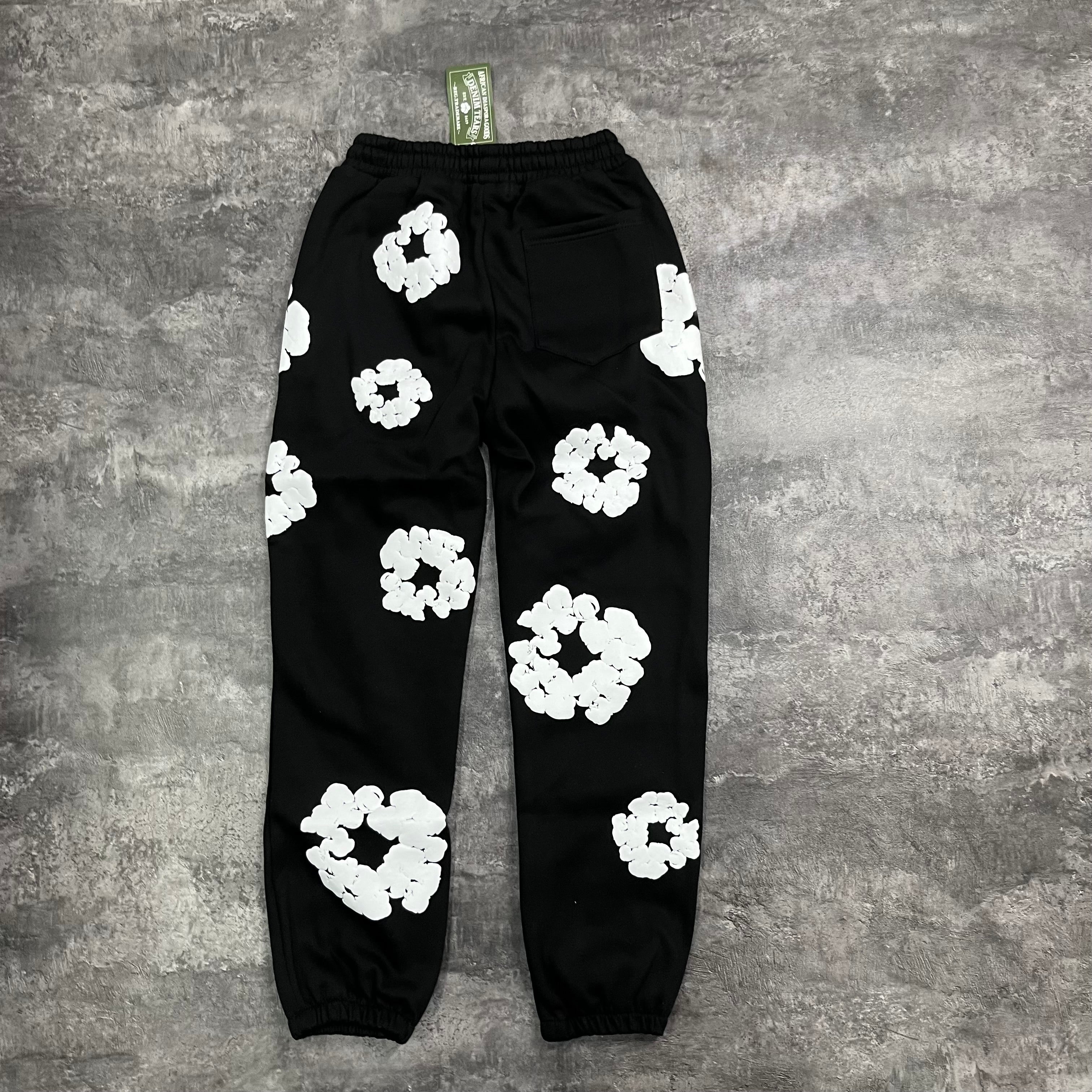 Sweatpants en coton noir DENIM TEARS