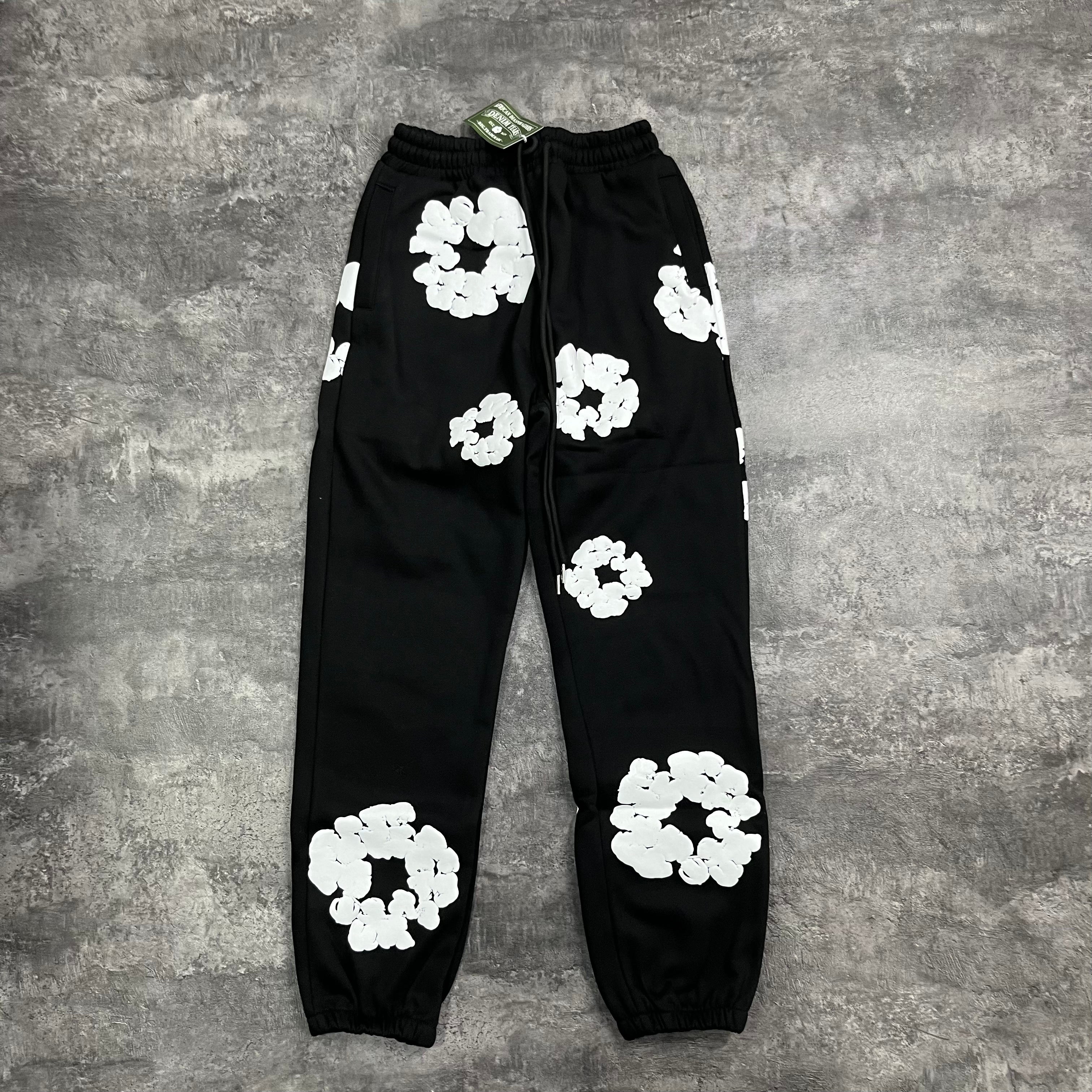 Sweatpants en coton noir DENIM TEARS