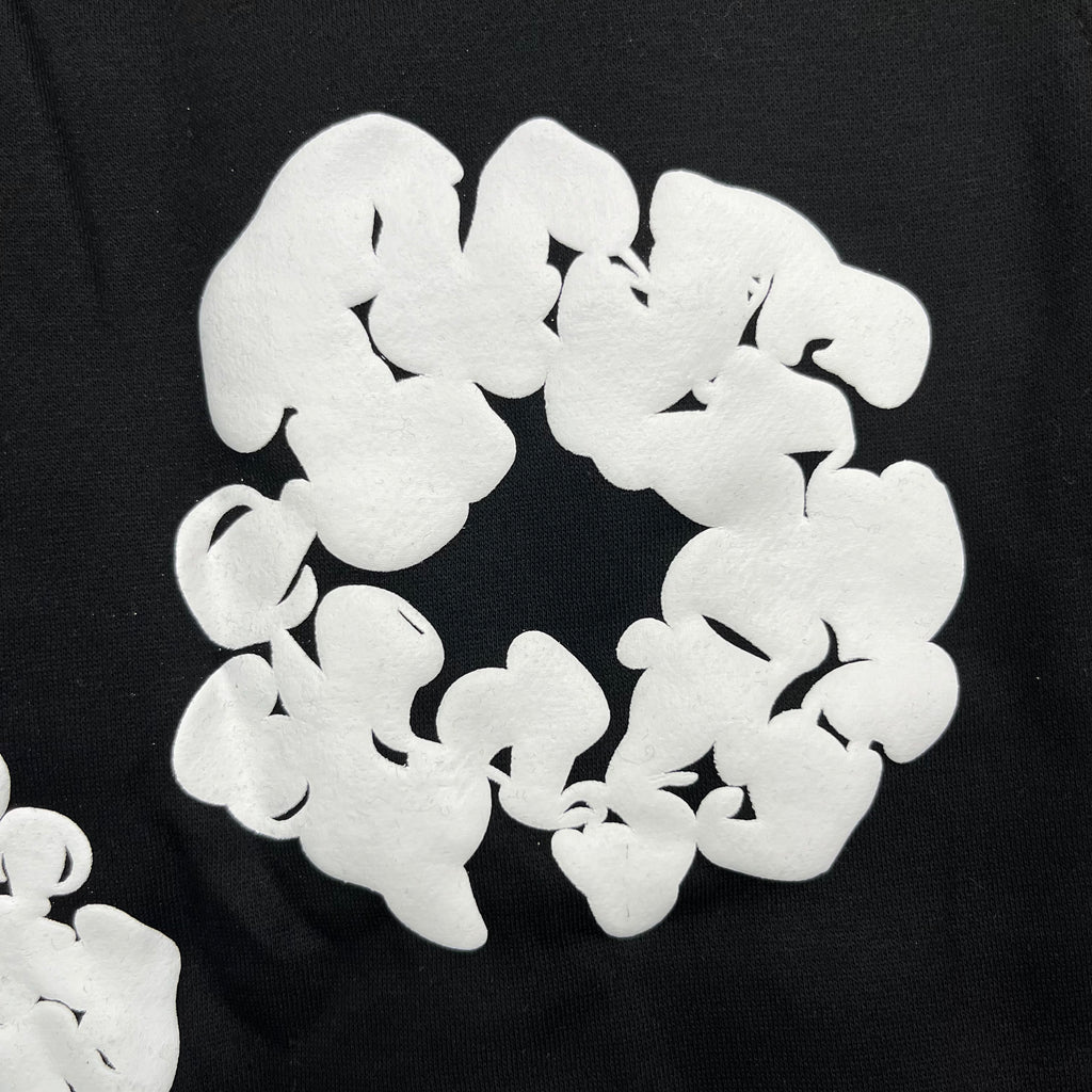 Sweat à capuche en coton noir DENIM TEARS