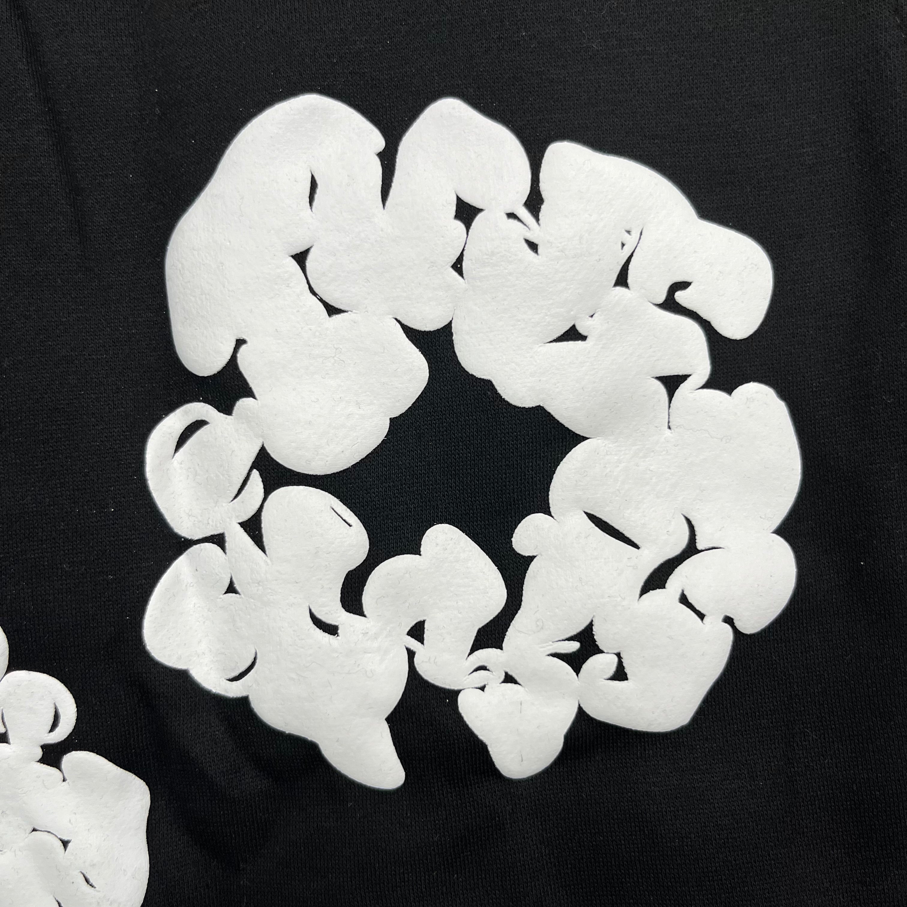 Sweat à capuche en coton noir DENIM TEARS